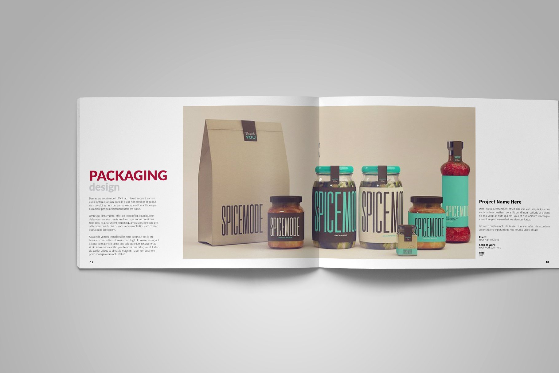 平面设计作品集画册相册模板 Graphic Design Portfolio Template插图(4)