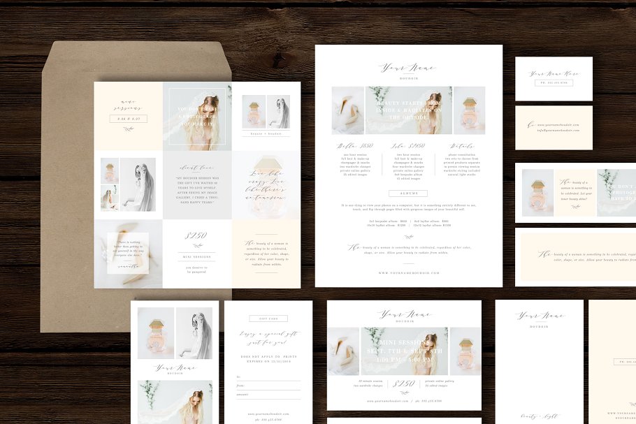 摄影服务套餐价格报价单设计模板 Boudoir Photographer Marketing插图(4)