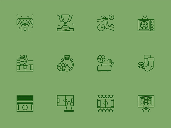 30 枚足球元素图标素材之家精选sketch素材