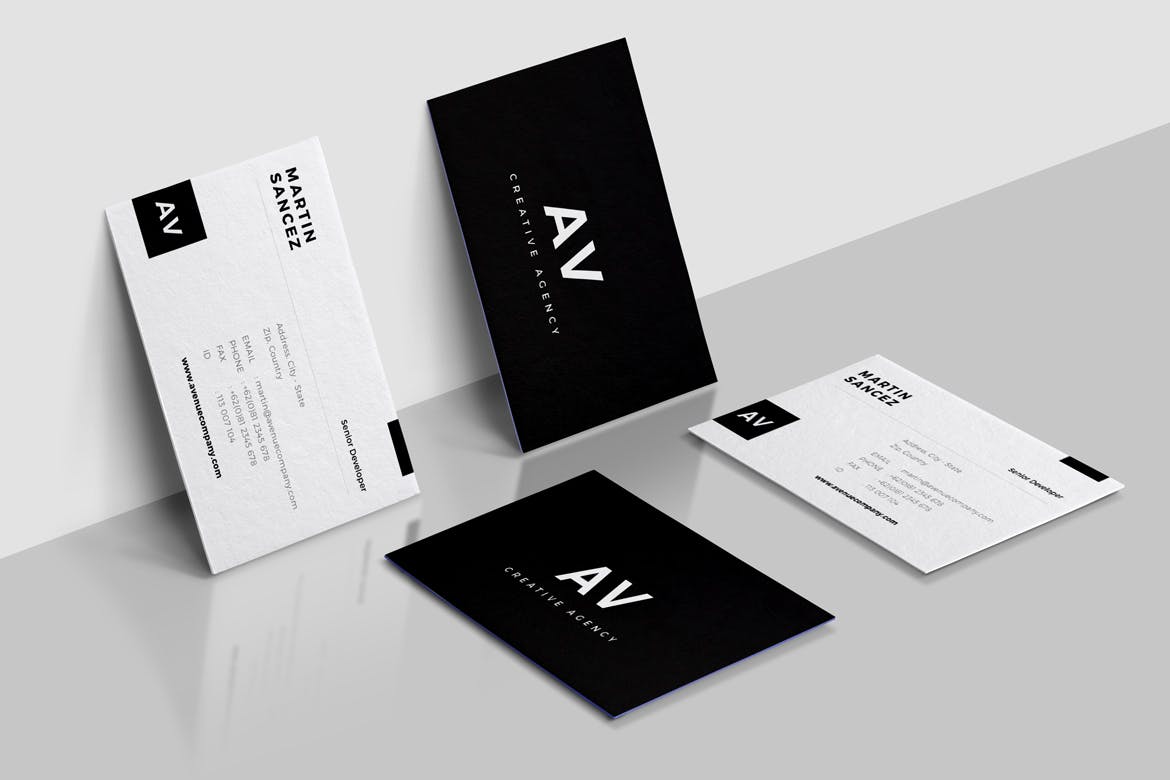 经典简约风企业名片设计模板下载 Business Card插图(2)