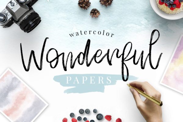 水彩手工制作纸张纹理合集 Watercolor Wonderful Papers