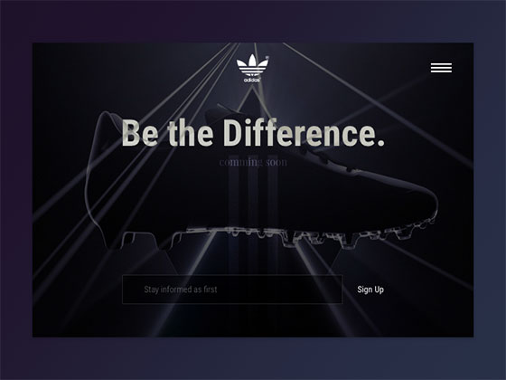 阿迪达斯落地页素材之家精选sketch素材