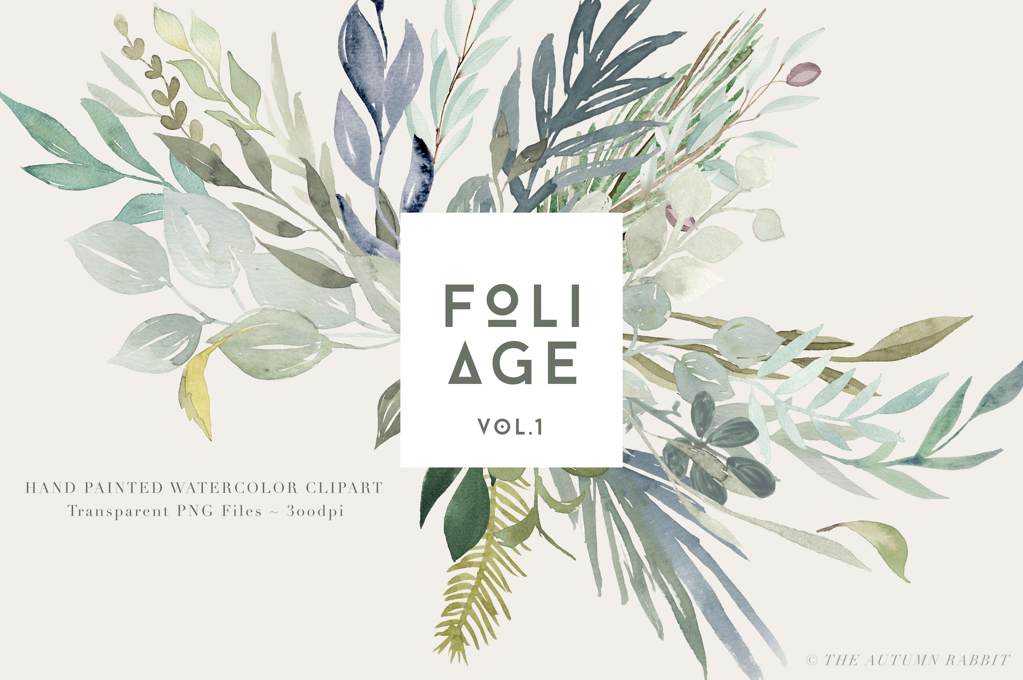 淡雅水彩剪贴画合集[1.52GB] Watercolor Clipart Bundle插图(1)