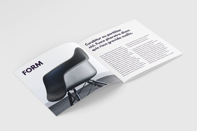 方形杂志画册设计AI模板 Square Magazine or Brochure Template插图(2)