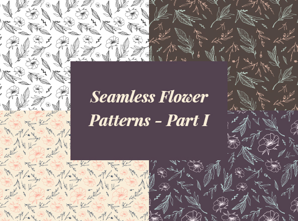 花卉图案无缝背景素材合集v1 Seamless Flower Patterns – Part I