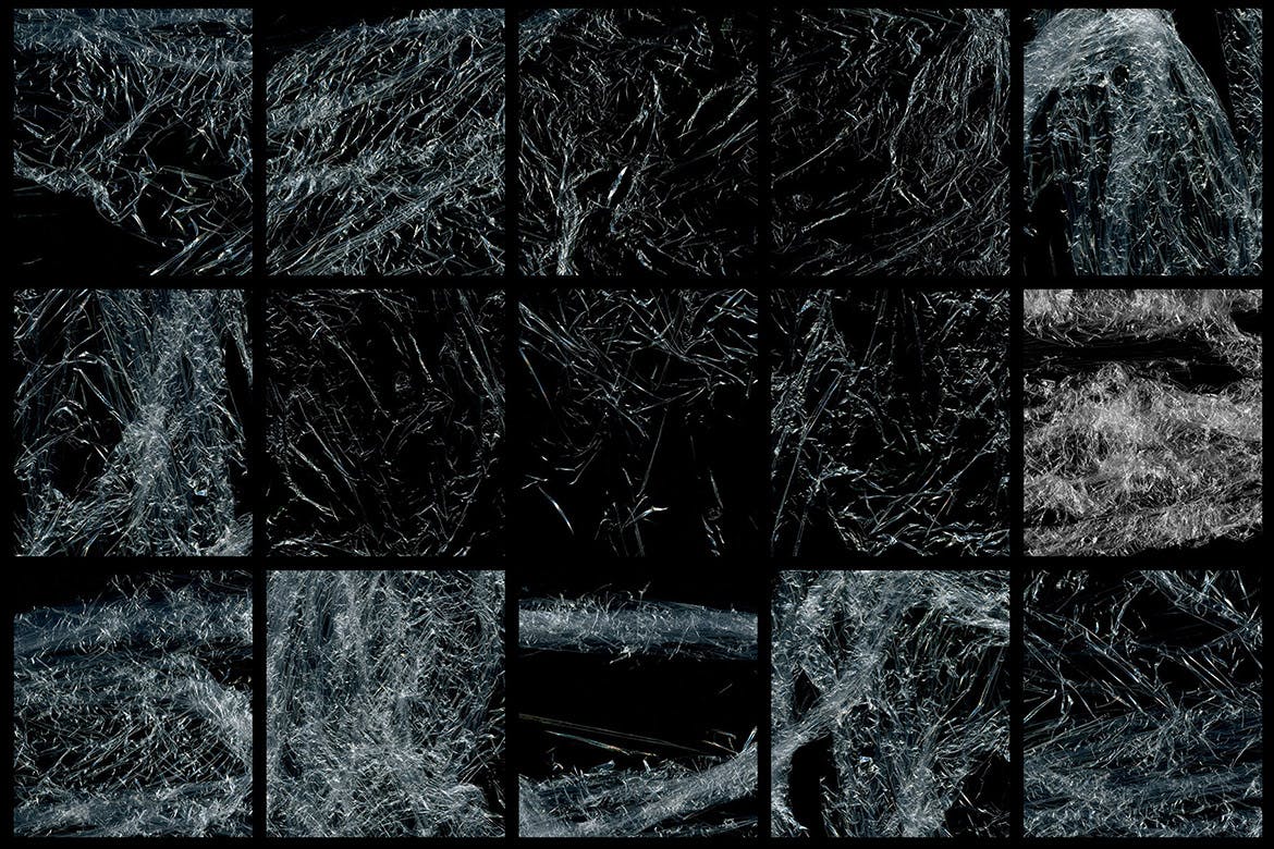 30款透明薄膜塑料叠层纹理设计素材 30 Plastic Texture Overlays插图(2)