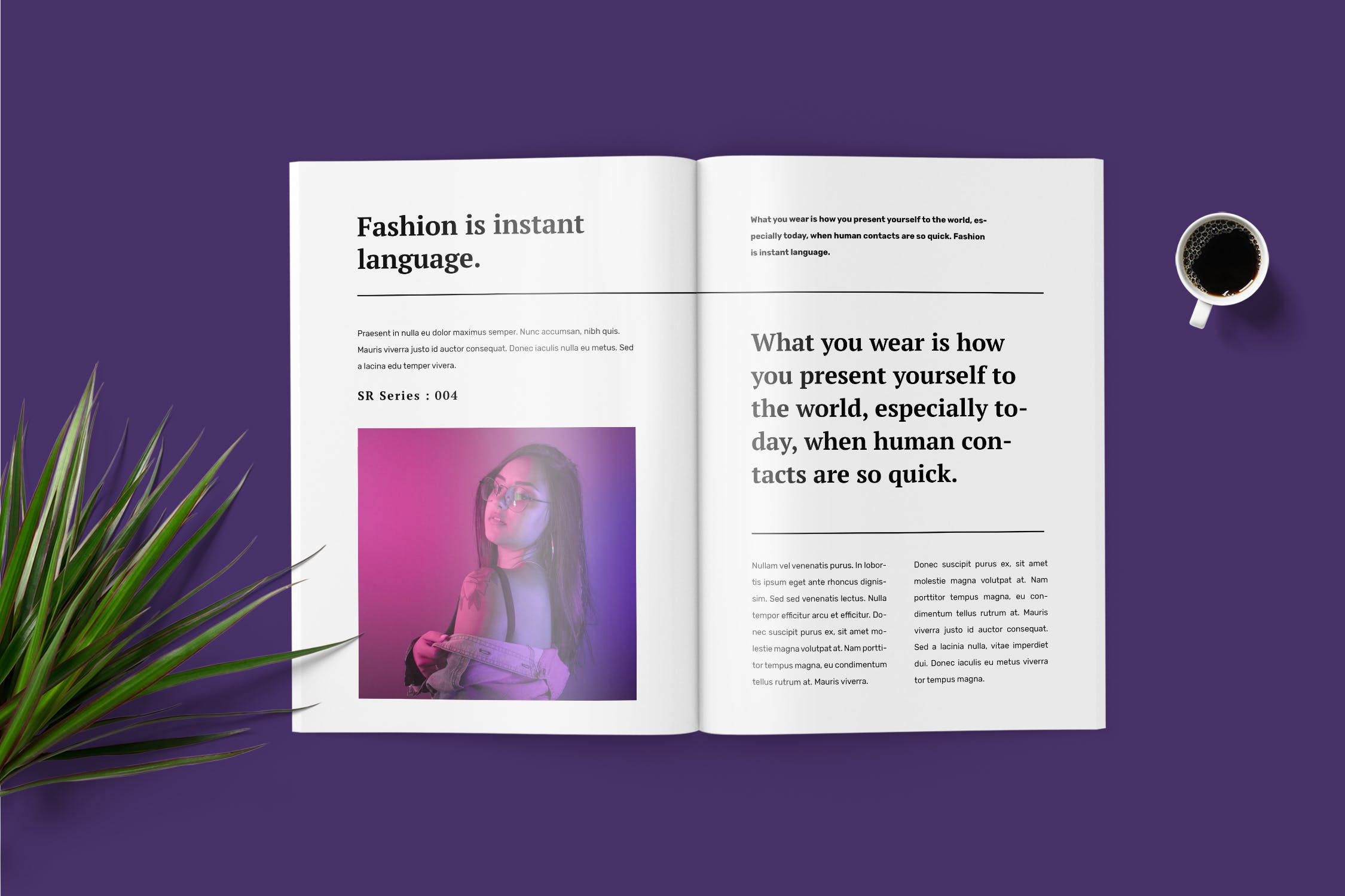 时尚潮牌产品画册设计模板 Hexana Fashion Lookbook Catalogue插图(2)