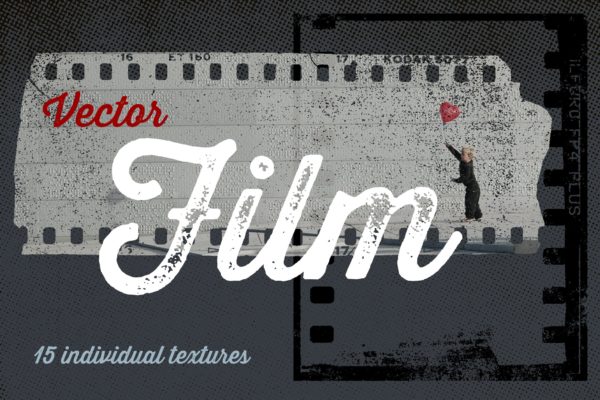 15种老式相纸/旧胶卷底片/宝丽来照片矢量纹理 Vector Film Textures