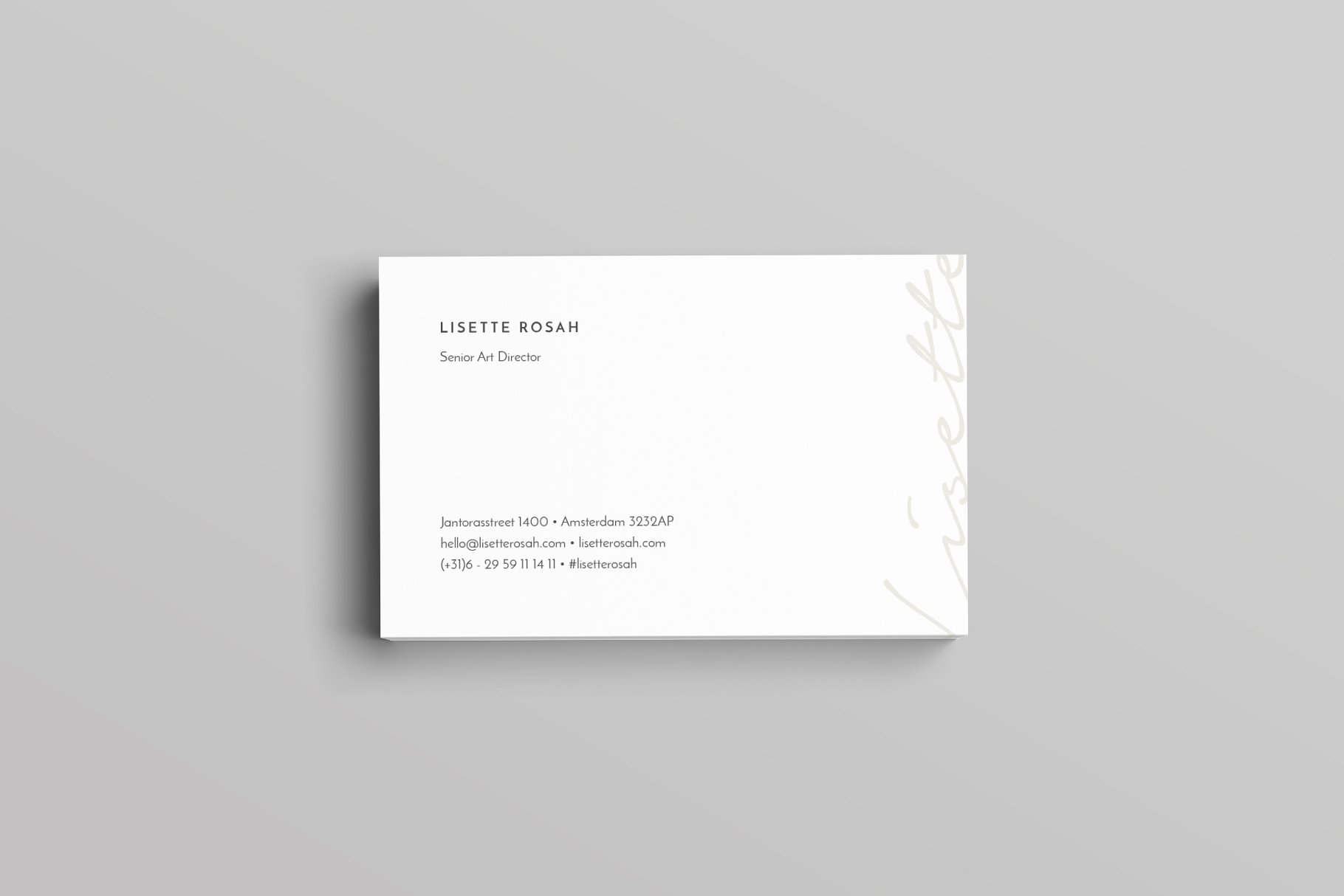 极简主义企业名片设计模板 Rosah Business Card Template插图(3)