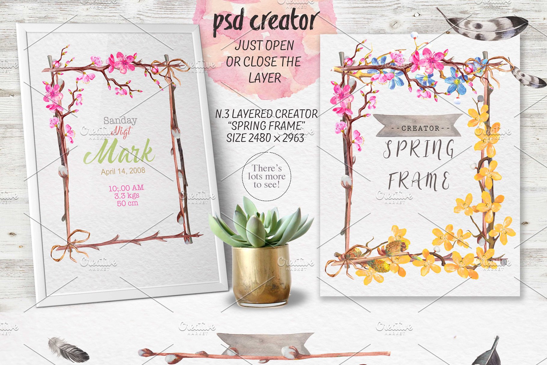 极力推荐:“春暖花开”水彩花卉设计素材包 "Spring bloom" 80 png插图(5)