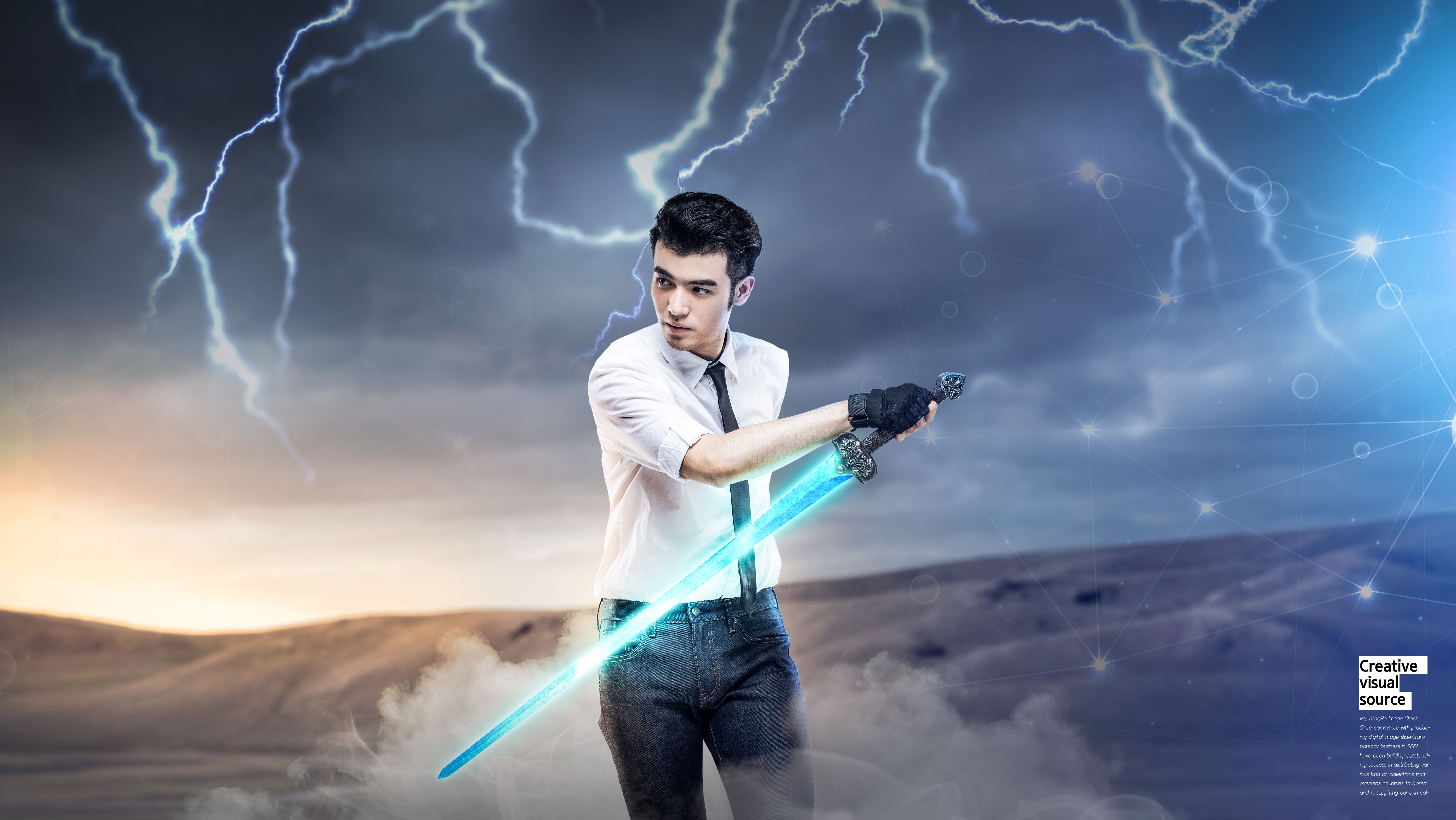 创意战场游戏广告视觉海报模板套装[PSD]插图(3)