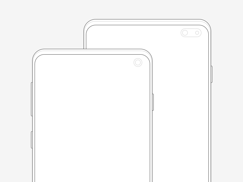 三星 Galaxy S10 线框模型素材之家精选sketch素材