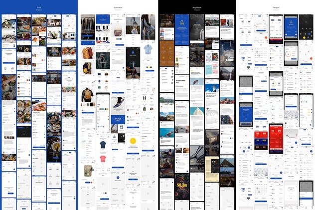 超实用UI/线框图二合一APP应用设计套件 Aware Mobile UI/UX Kit插图(6)