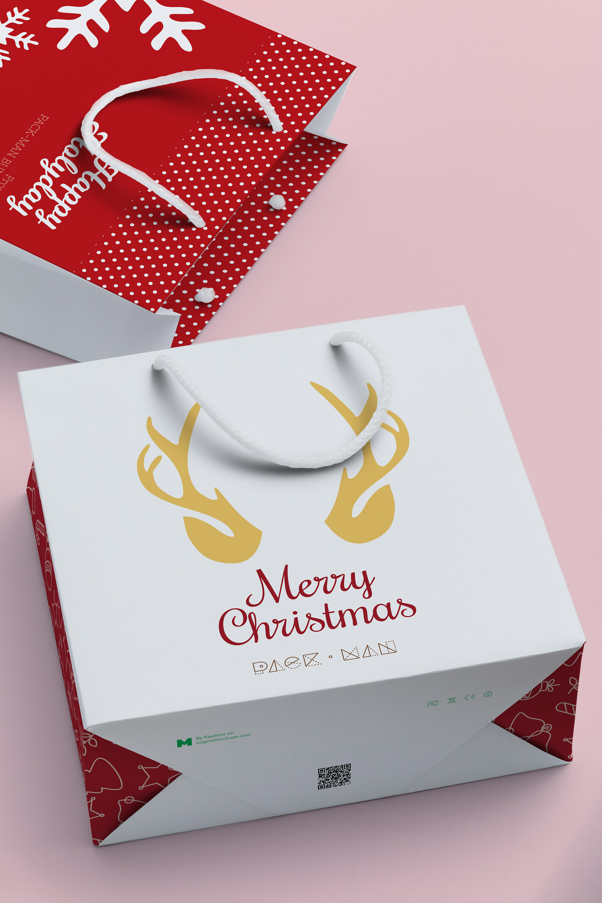 购物袋设计制作效果图样机08 Shopping Bag Mockup 08插图(1)