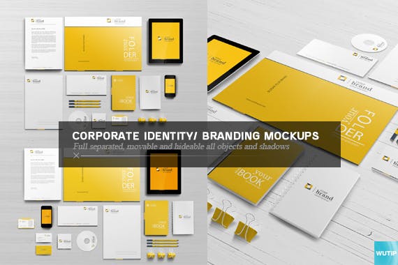 高品质的多用途时尚品牌设计门头设计VI样机展示模型mockups插图(6)