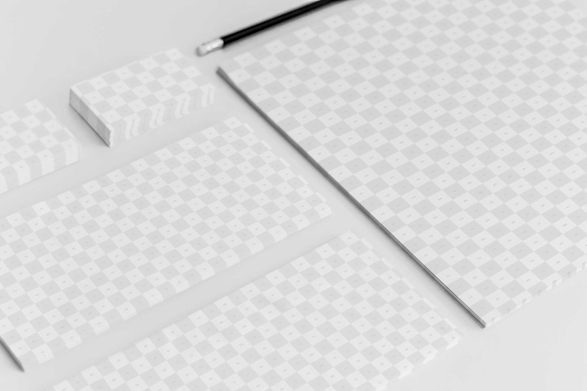 办公用品套装品牌VI设计效果预览图样机01 Stationery Mockup 01插图(1)