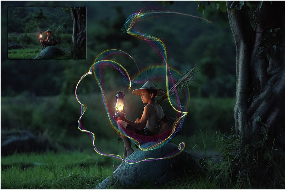 5K分辨率彩虹笔画叠层背景 5K Rainbow Strokes Overlays插图(1)