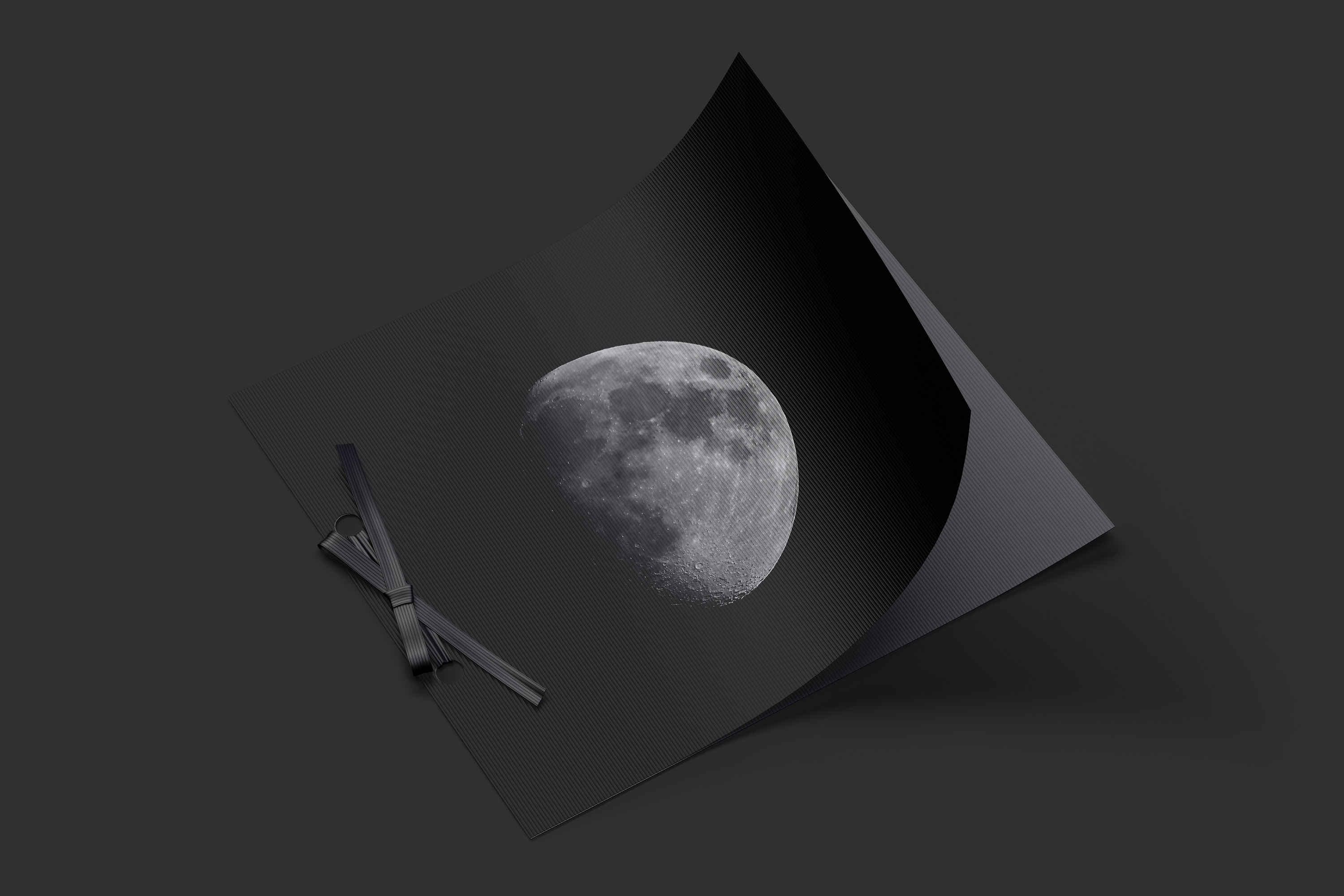 带丝带蝴蝶结婚礼邀请函设计效果图样机 Wedding Card Mockup with Ribbon Bow插图(4)