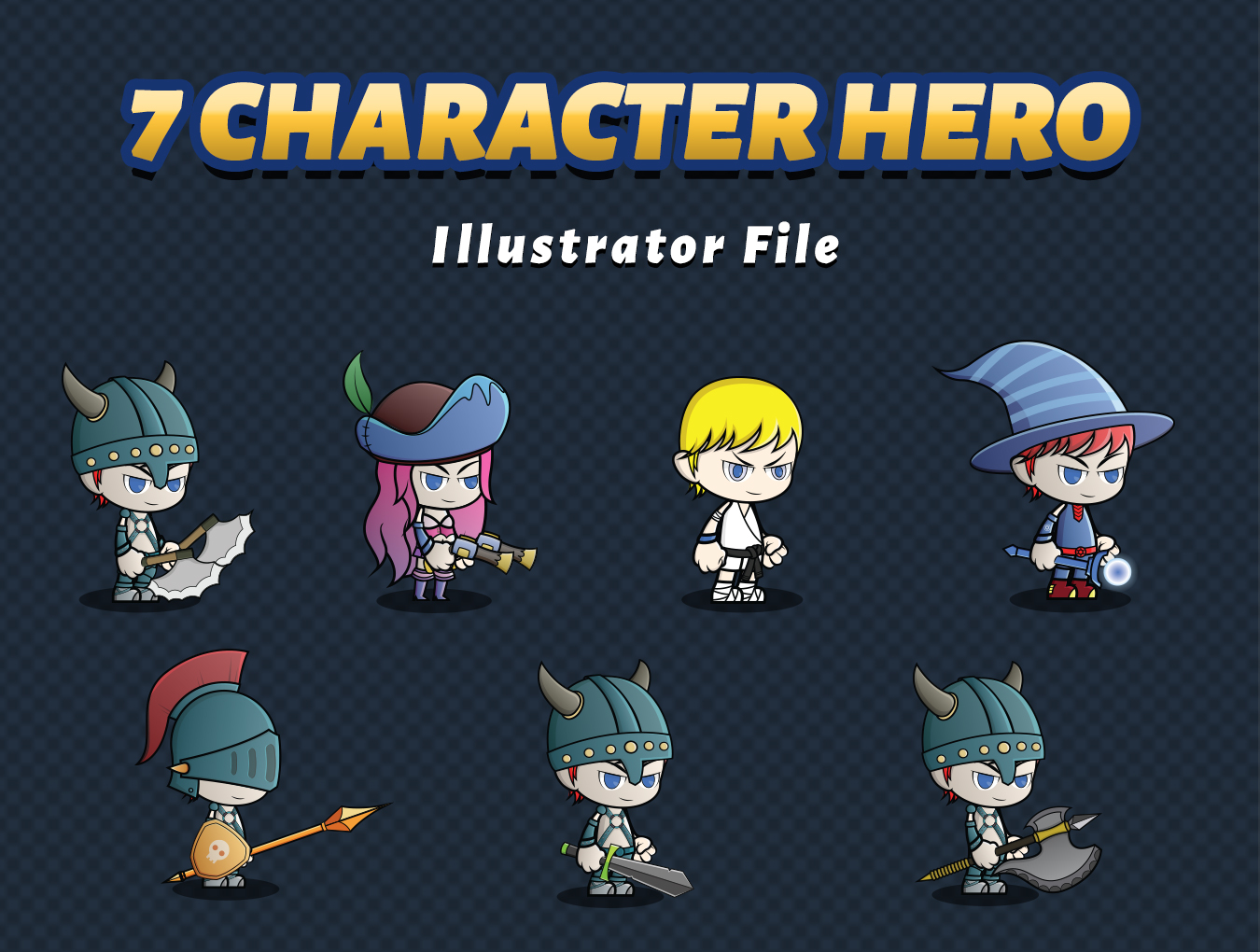 素材库下午茶：超萌的魔鬼系列游戏UI KITS套装素材下载[PSD,Ai]插图(2)