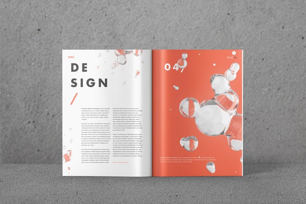 高品质A4杂志印刷品样机模板 Magazine Mockup – A4 210×297 mm插图(9)