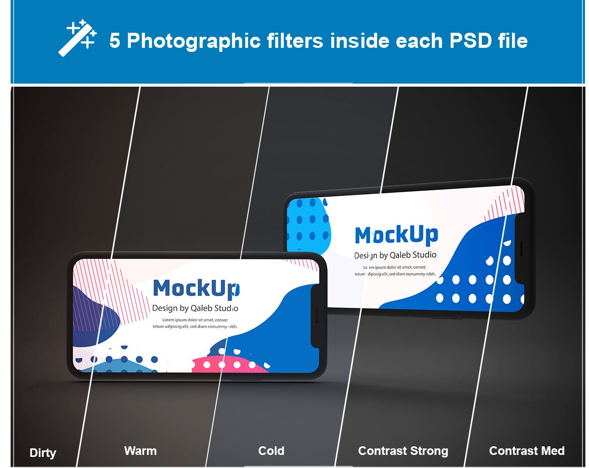 黑色背景iPhone 11智能手机屏幕预览样机 Dark iPhone 11 Mockup插图(1)