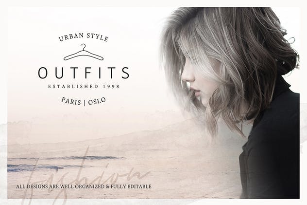 女性品牌VI视觉设计素材包[Logo模板/图标/水彩元素] So Female Branding Kit + Icons & Watercolours插图(3)