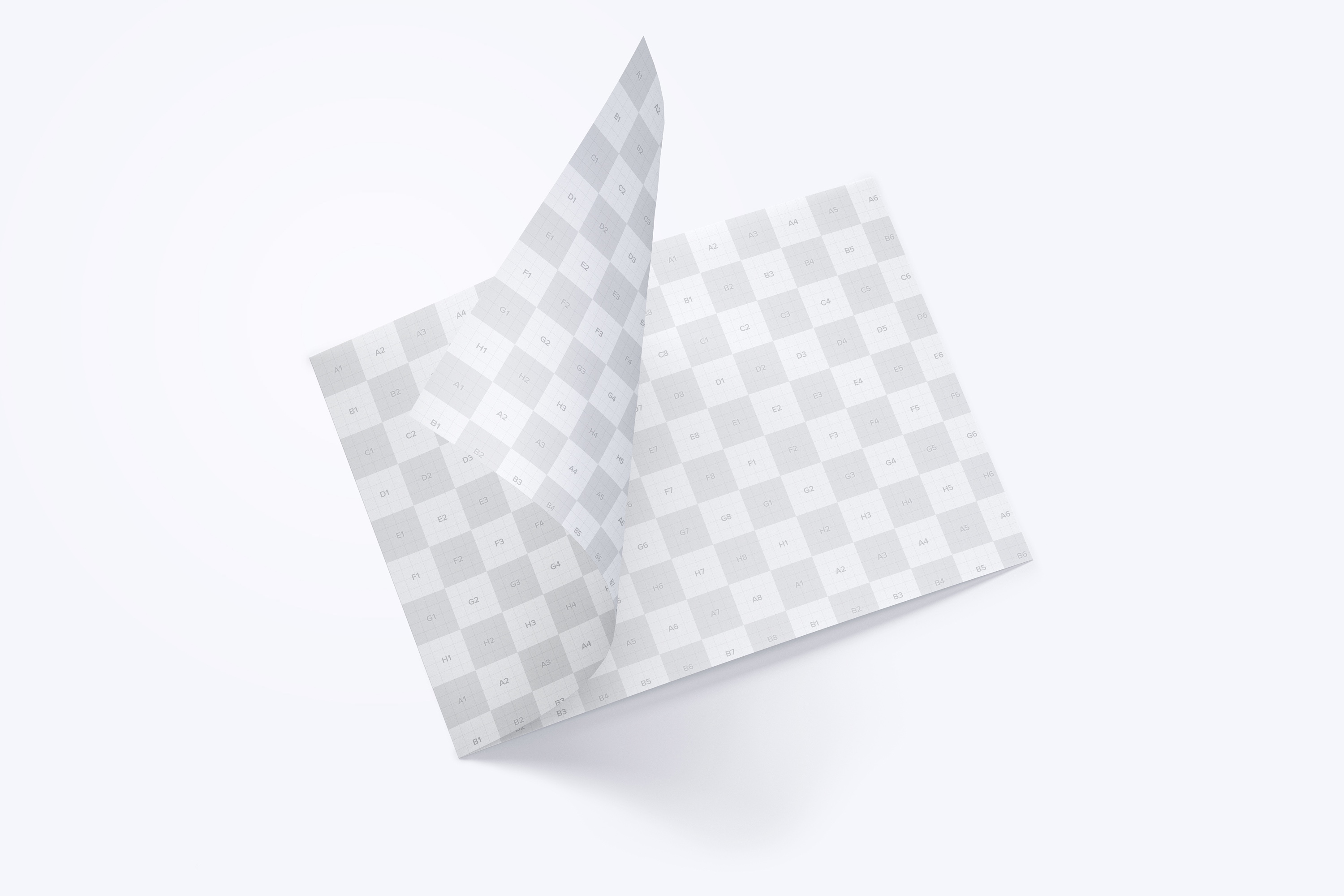 A4横向双折设计小册子传单设计图预览样机02 A4 Landscape Bi Fold Brochure Mockup 02插图(2)