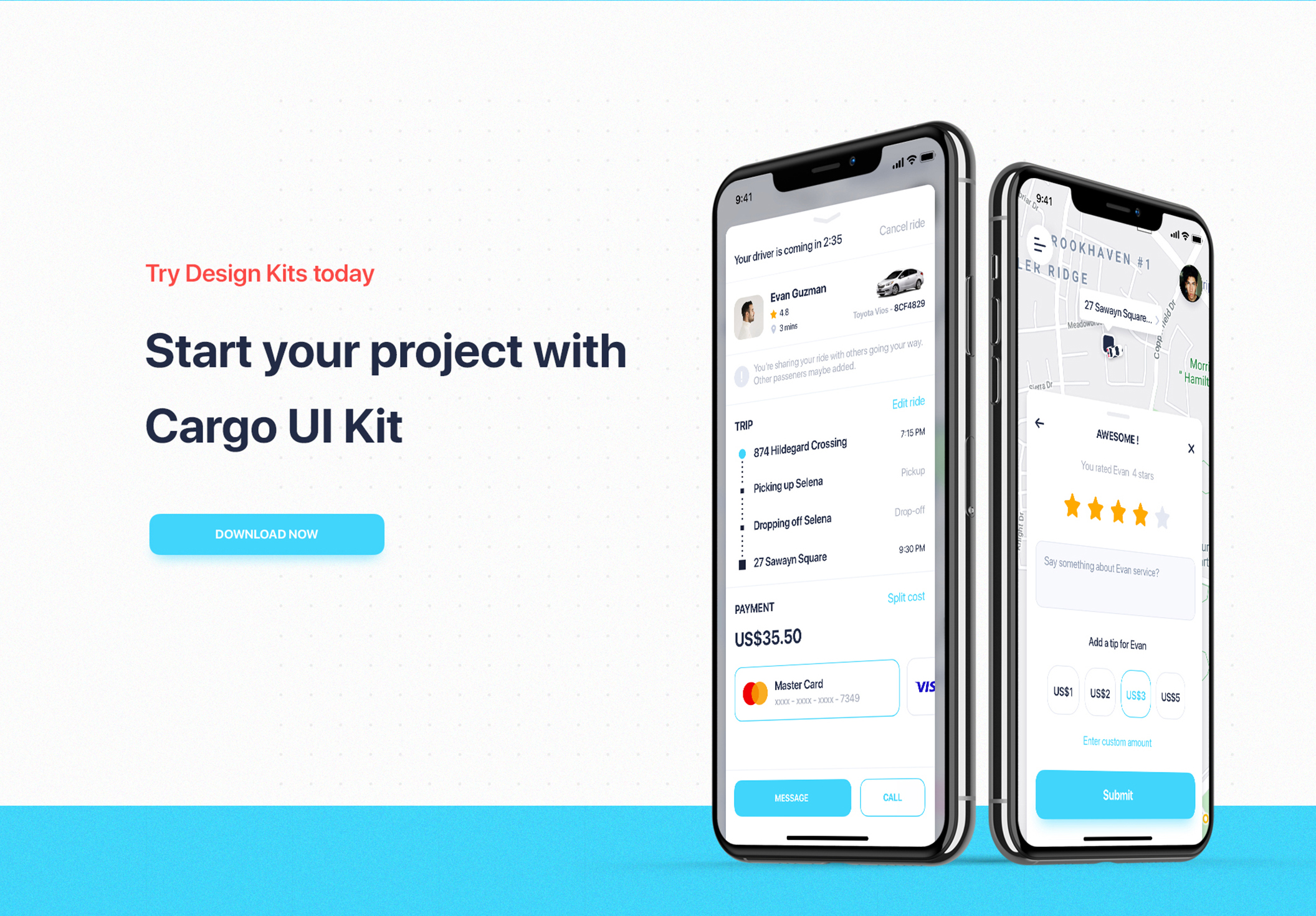 素材库下午茶：汽车预订和共享APP应用UI设计素材库精选套件插图(5)