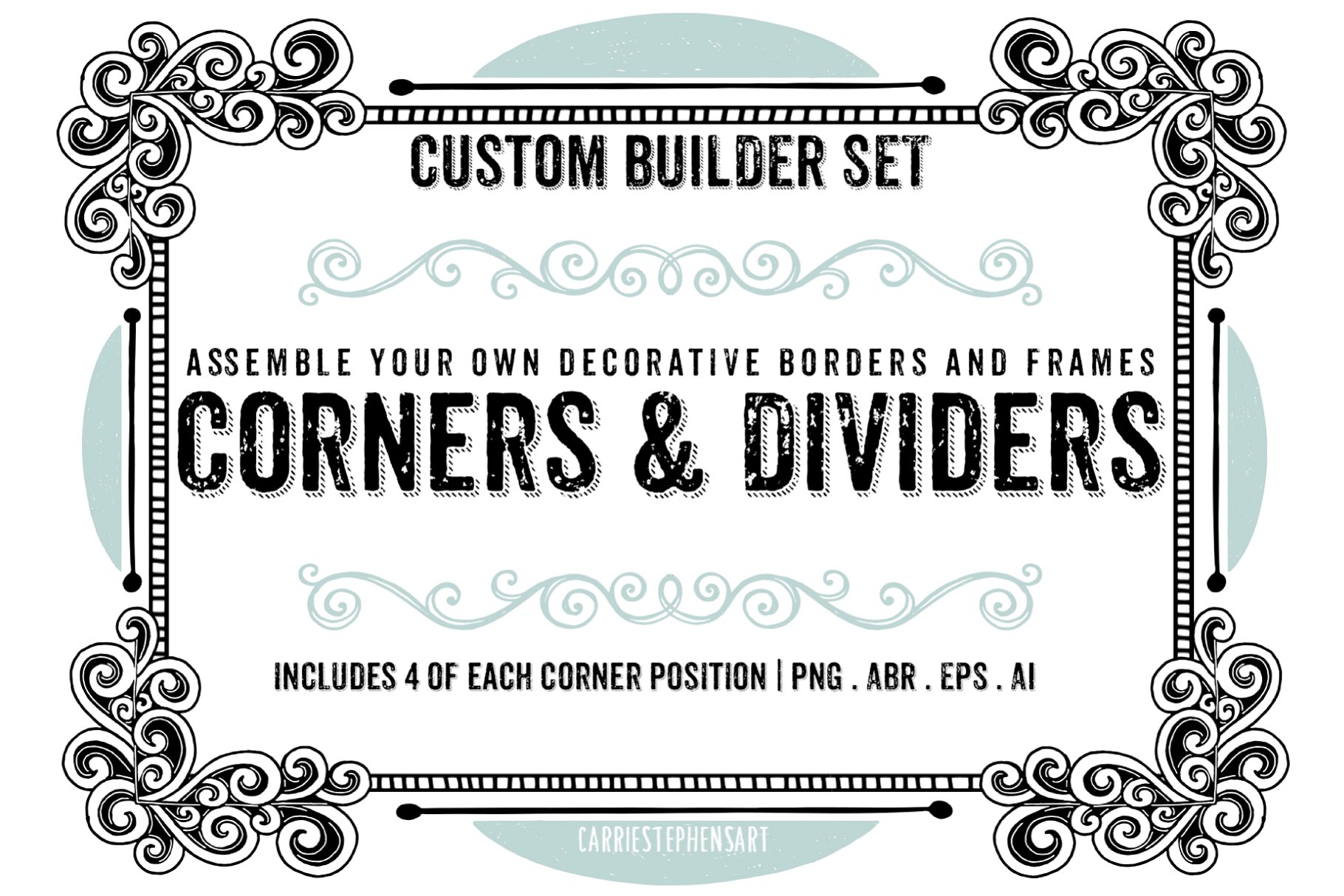 涂鸦手绘边框和框架 Hand-Drawn Borders & Frame Doodles插图(11)