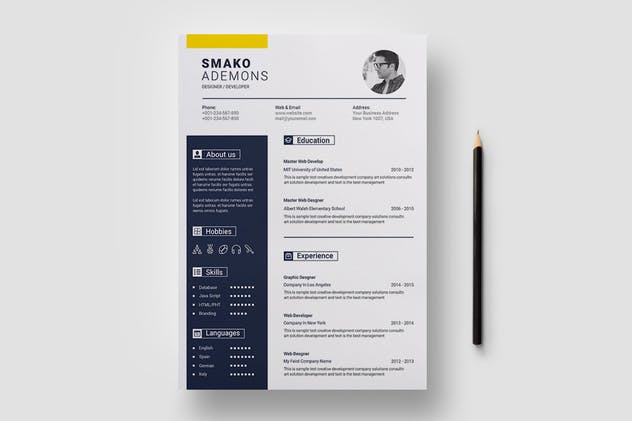 即拿即用个人实用职场简历&介绍信二合一模板 Resume Template 41插图(1)