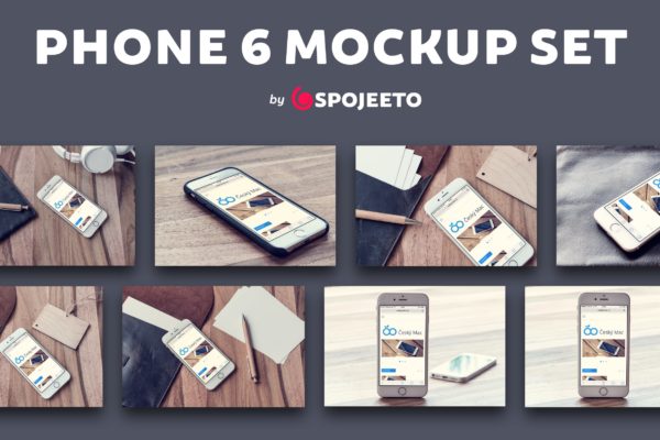 实景背景实体按键款iPhone手机屏幕预览素材库精选样机 Phone 6 – Photorealistic Mock-Up