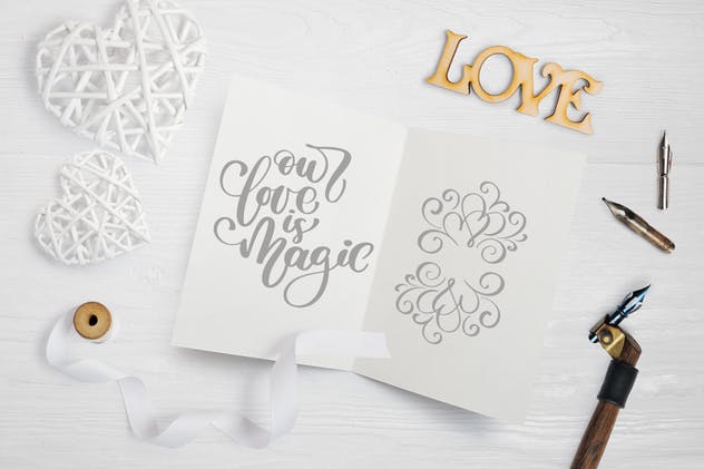 浪漫情人节场景样机模板 Valentine scene creator插图(4)