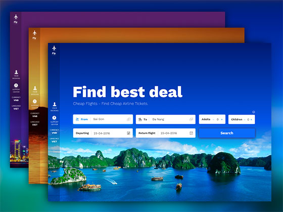 机票搜索表单素材之家精选sketch素材