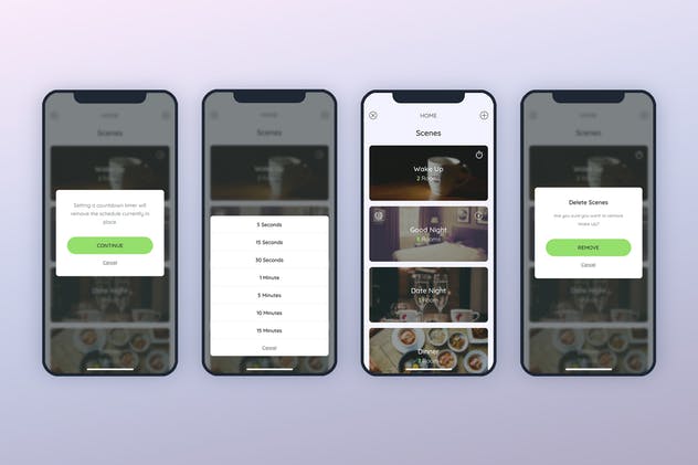 智能家居APP应用场景UI套件 Scenes Smarthome Mobile UI – FP插图(3)