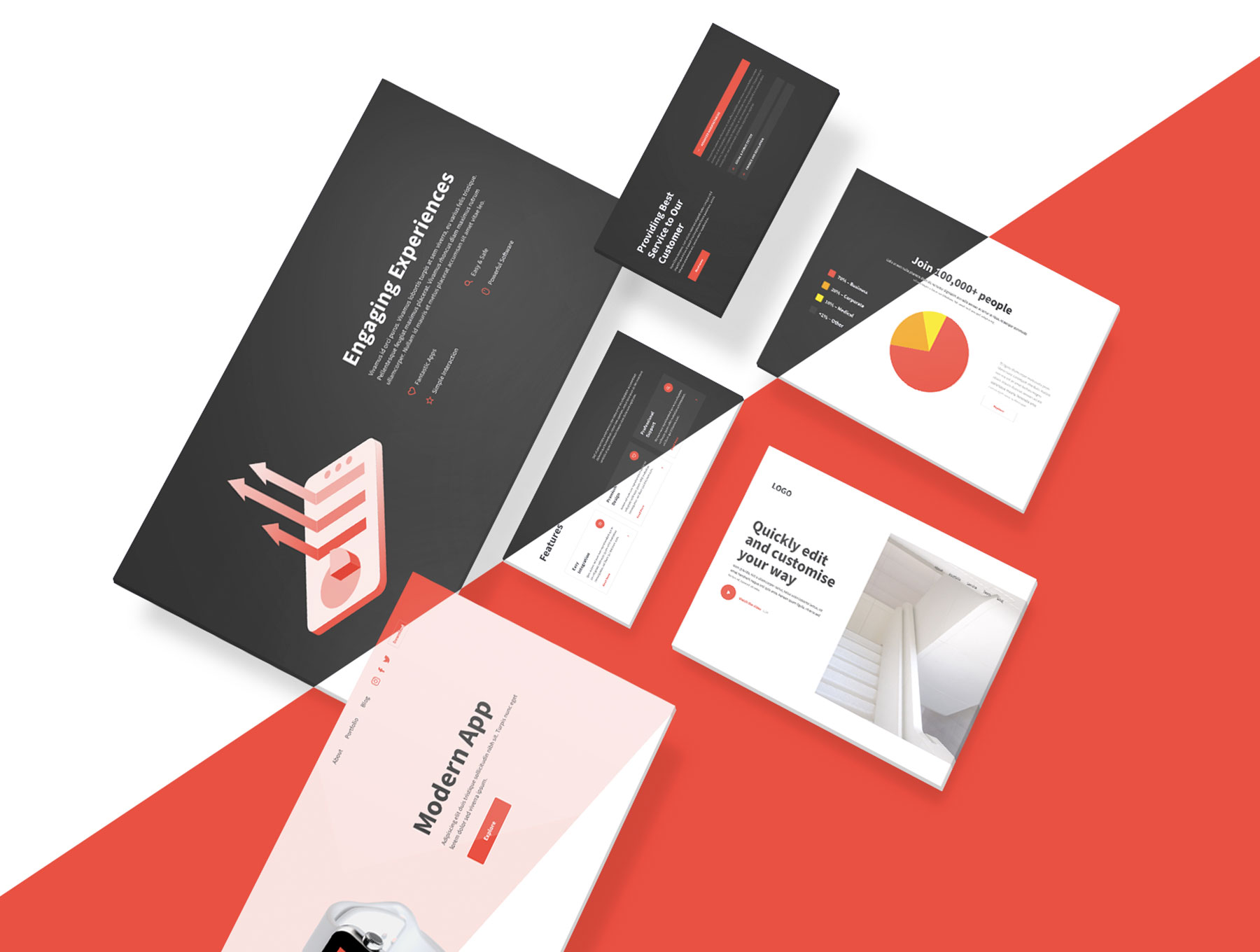 素材库下午茶：超级官网网页模板APP UI套装下载[Sketch,Fig,PSD,XDui设计ui素材Sketch模板app界面]插图(5)