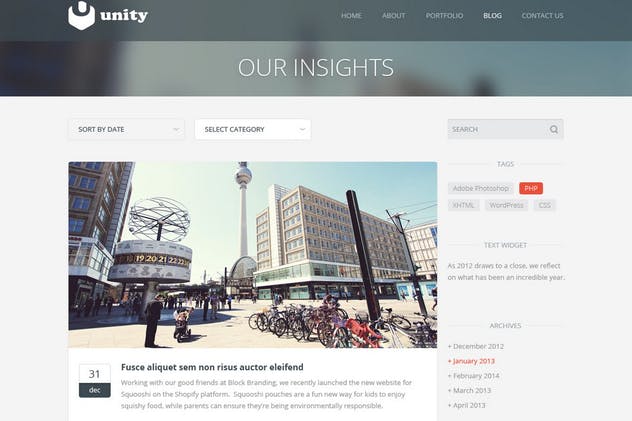 多用途商业网站企业网站设计PSD模板 Unity – Multipurpose PSD Template插图(5)