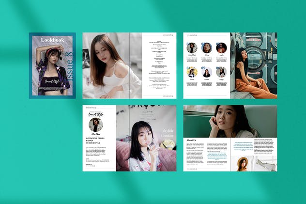 时尚杂志服装产品目录设计模板 Lookbook – Fashion Magazine插图(6)