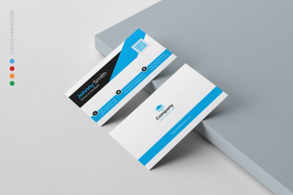 四色标准企业二维码素材库精选名片模板 Business Card