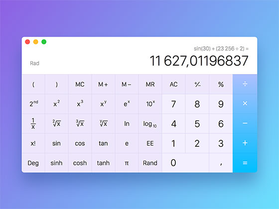 科学计算器素材之家精选sketch素材