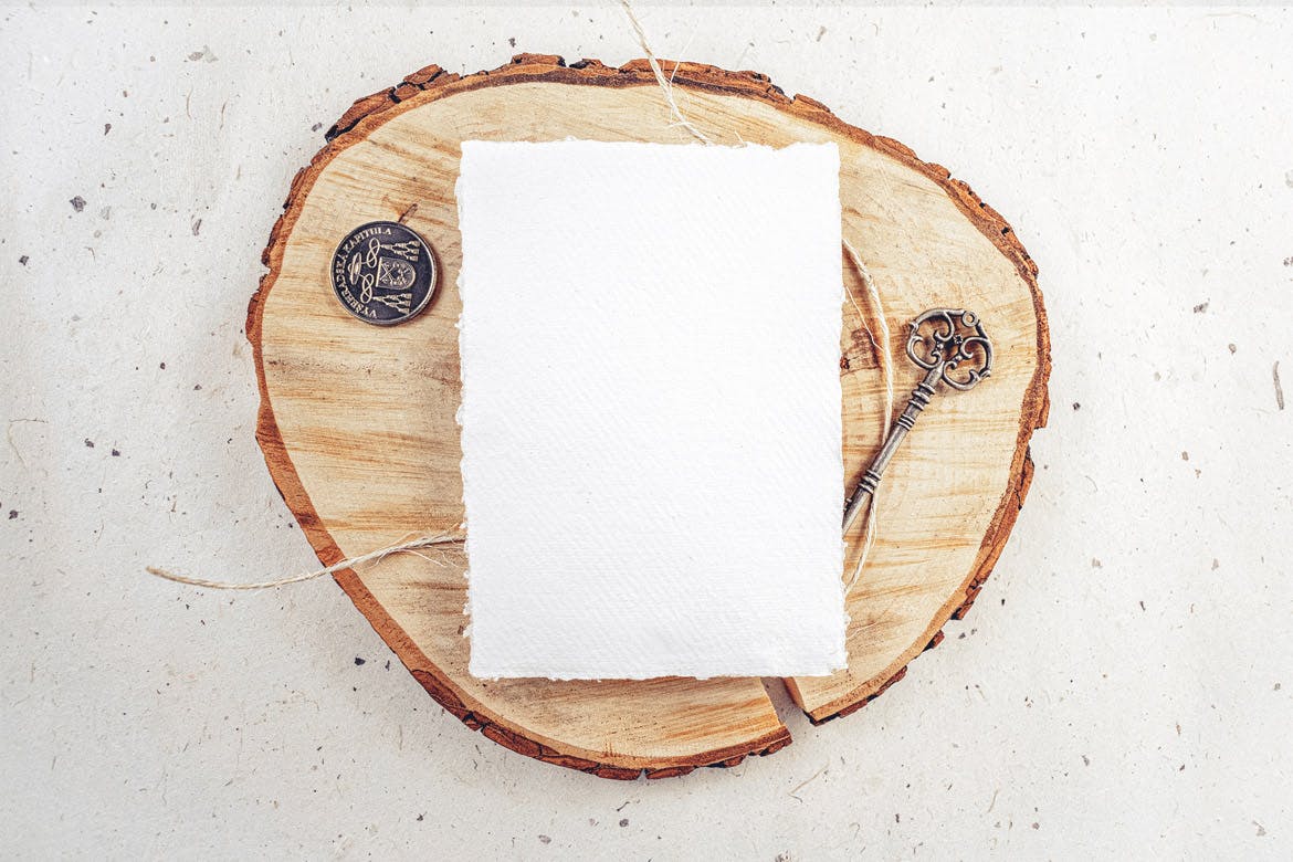 婚礼照片婚礼邀请函优雅风格设计样机素材库精选模板v25 Wedding Photo Mockup 25插图(1)