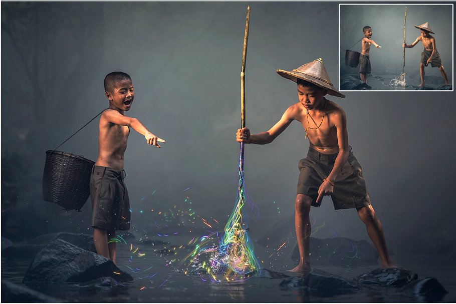 4K分辨率梦幻光线叠层背景v1 4K Magic Light Overlays Vol. 1插图(1)