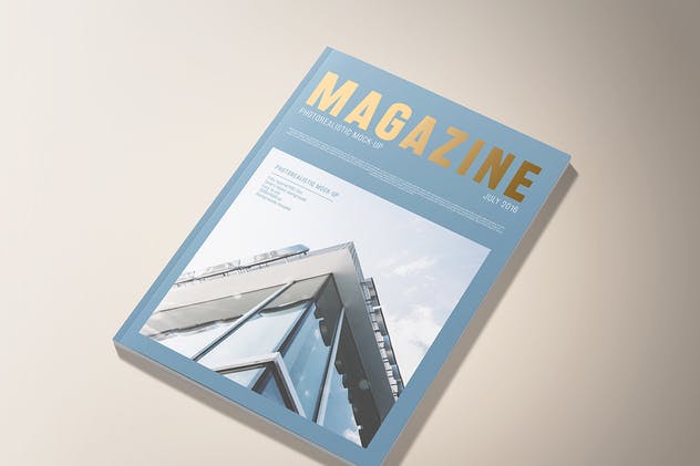 A4烫金印字杂志样机 A4 Foil Stamping Magazine Mock-Up插图(9)