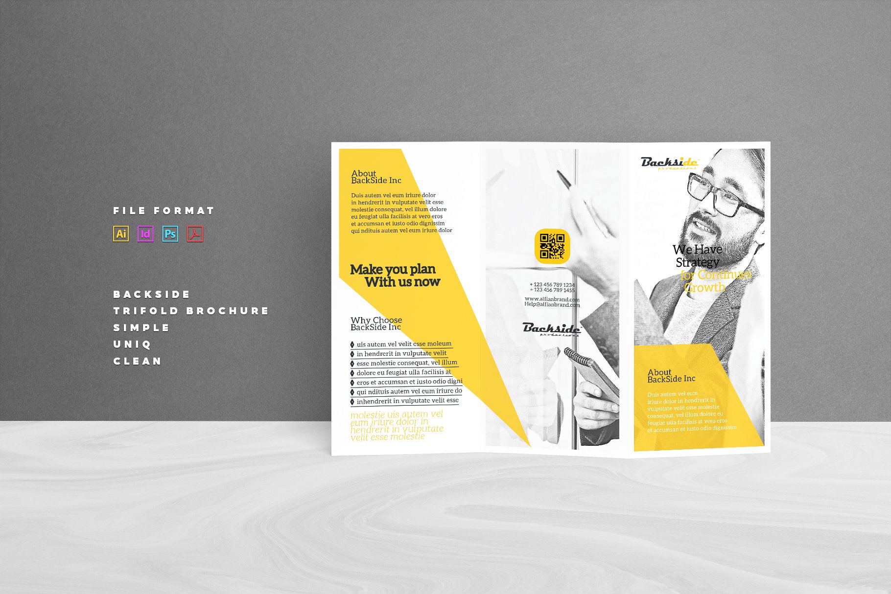 高级企业宣传画册设计模板 Trifold插图