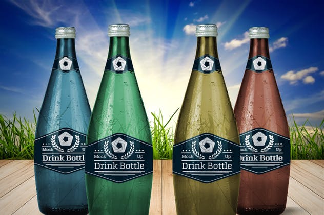 饮料玻璃瓶外观包装样机模板v1 Drink Bottle V.1插图(7)