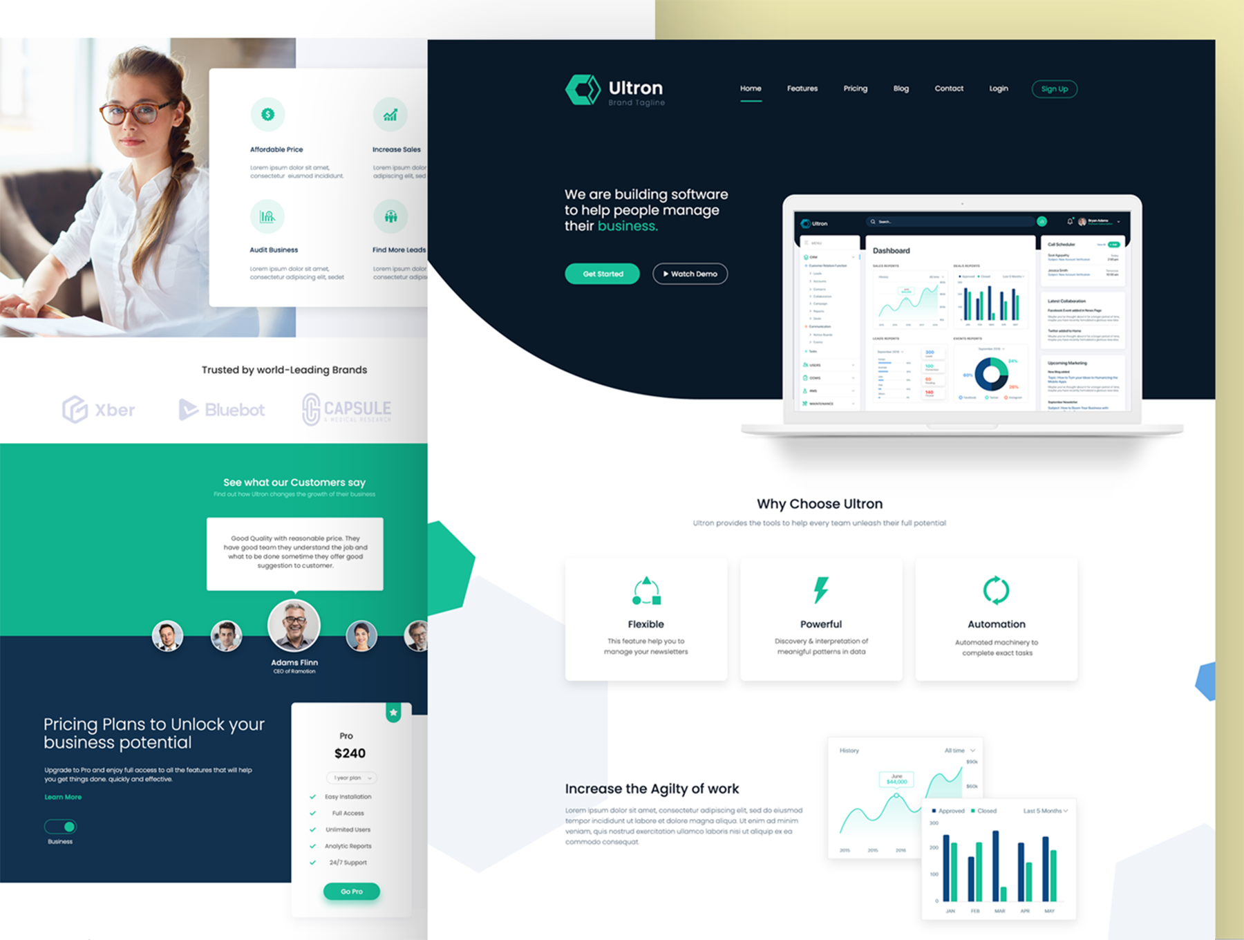 几套好用的官网和后台仪表盘UI模板下载[PSD]插图