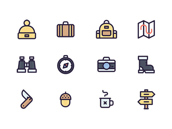 12 枚旅行图标素材之家精选sketch素材