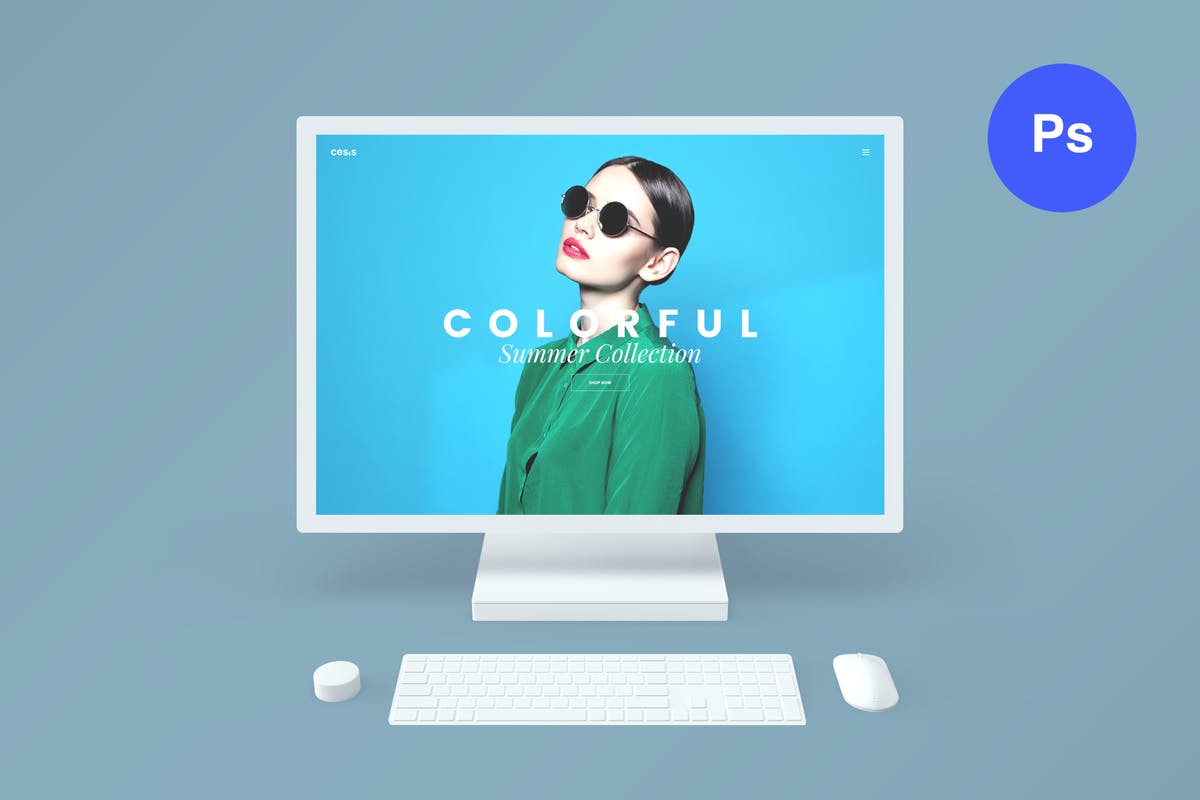 微软一体机Surface Studio样机模板v2 Microsoft Surface Studio Mockups v.2 – Photoshop插图
