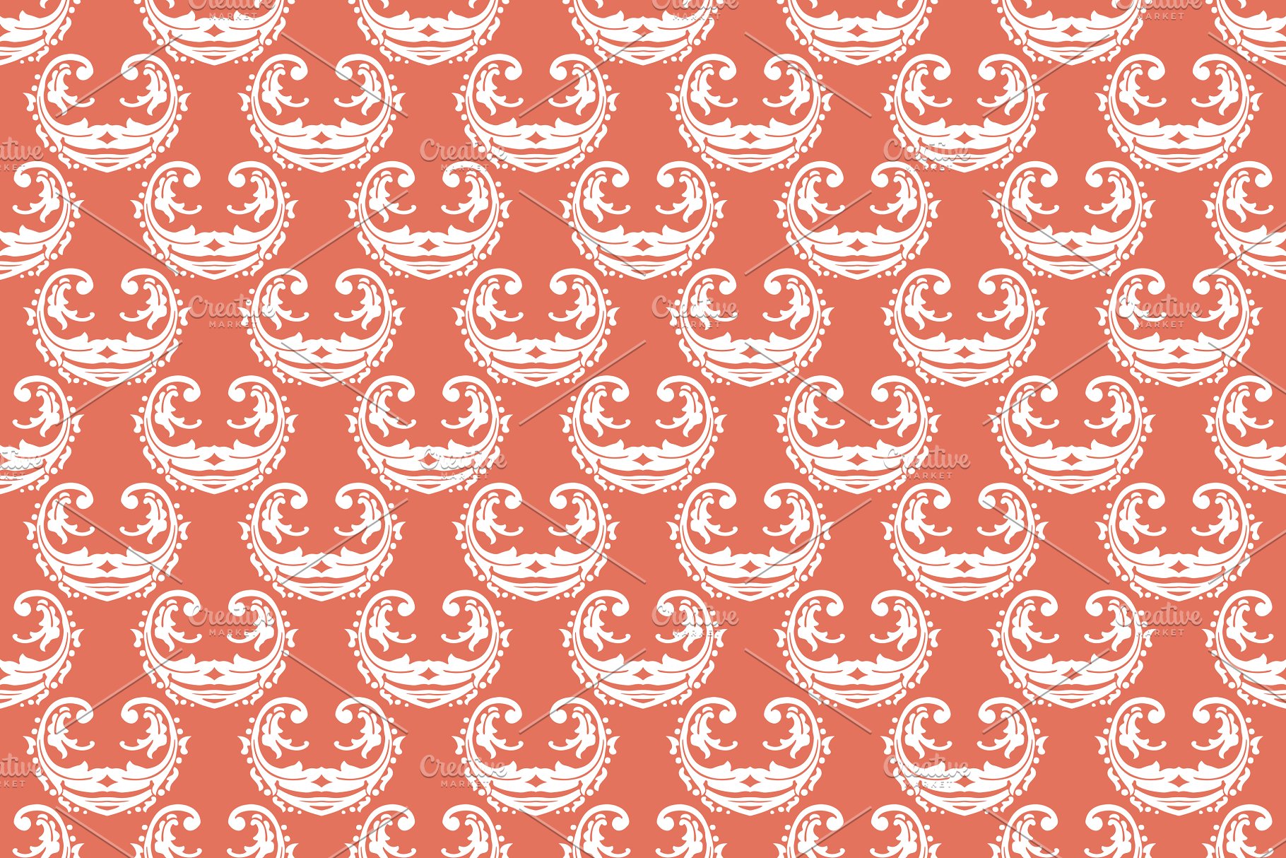 60种颜色1440种锦缎图案纹理[3GB] 1,440 Damask Patterns in 60 Colors插图(16)
