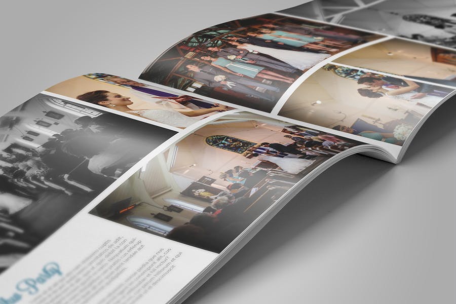 现代时尚简约风格婚纱照画册设计模板 Wedding Photo Album插图(3)