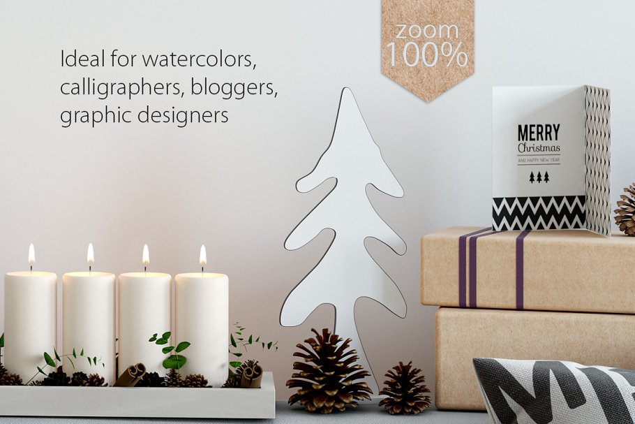 圣诞主题画框相框样机 Christmas Interiors Frame Mockup插图(18)